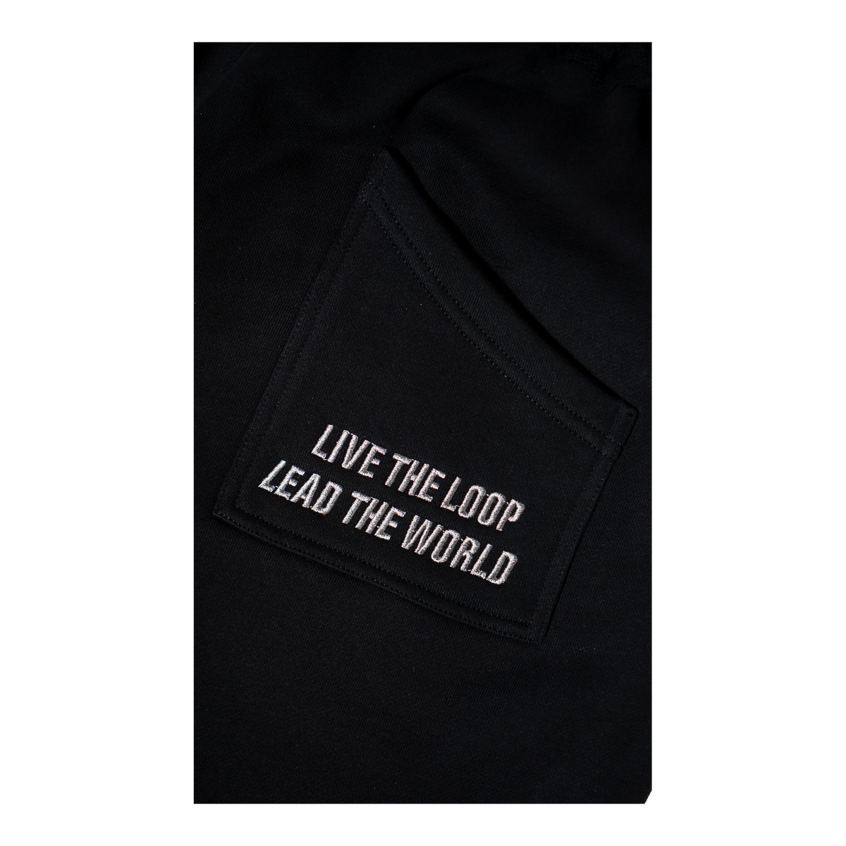 5Loop Danger Zone tracky shorts, back pocket embroidery reading Live the Loop Lead the World